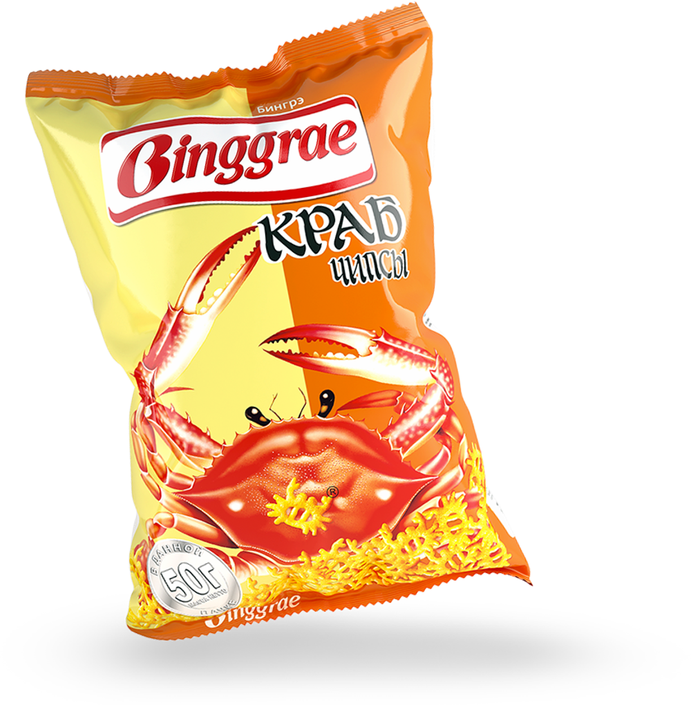Чипсы Binggrae 50 гр Краб  (24)