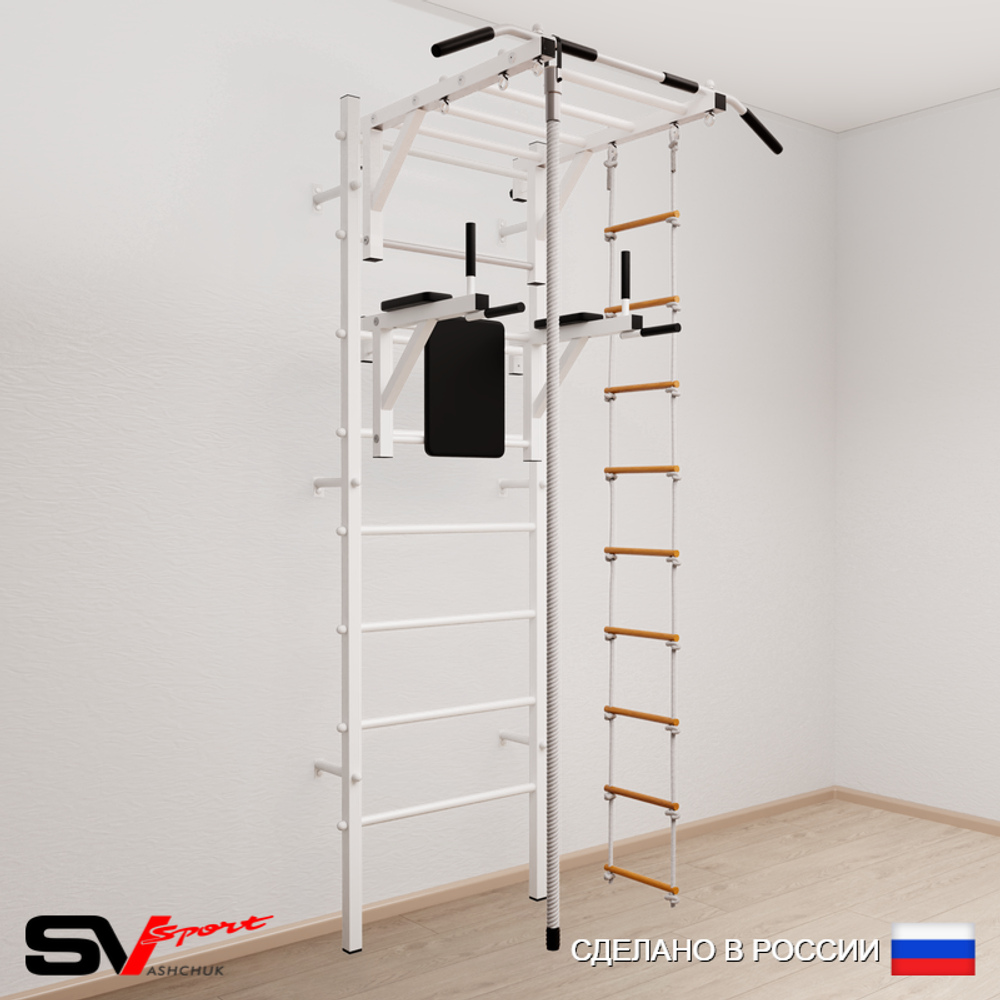 Шведская стенка Sv Sport 545 (Турник рукоход/Брусья/Канат/Лестница)