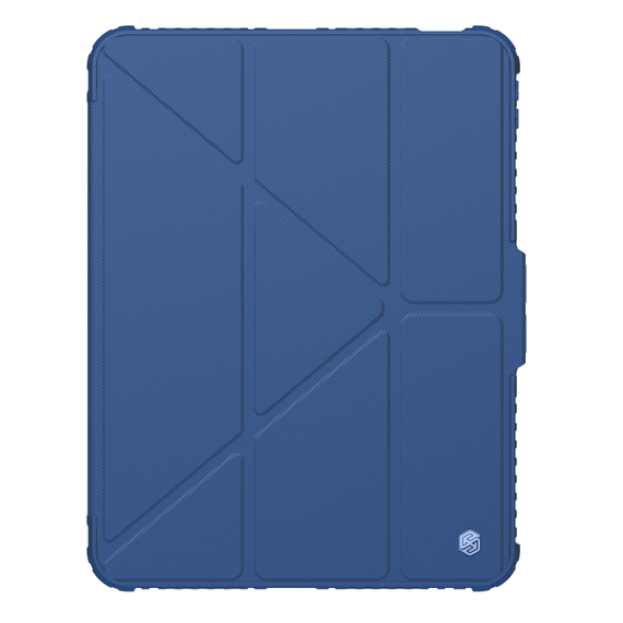 Чехол книжка синего цвета от Nillkin для Apple iPad Pro 11 с 2024 года, серия Bumper Pro Case-Multi Angle Folding Style, многофункциональный складной стиль
