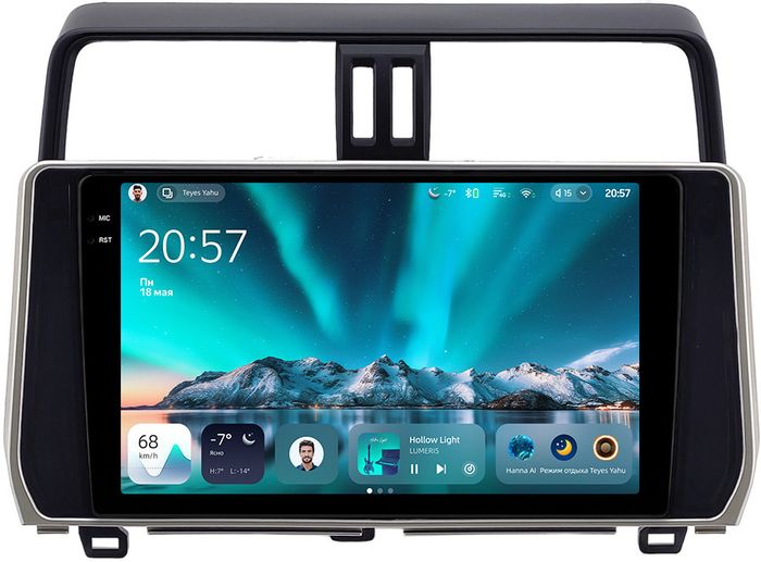Магнитола для Toyota Land Cruiser Prado 150 2017-2023 - Teyes CC4 монитор 10.36" 2K QLED на Android 14, Быстрейшая, Snapdragon 680, DSP, CarPlay, 4G SIM-слот