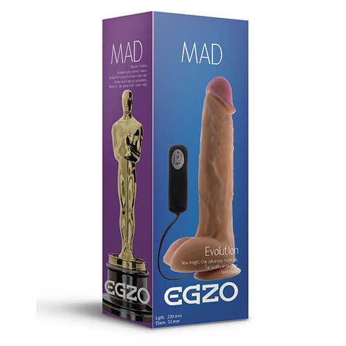 Реалистичный вибратор 23см на присоске Egzo Mad Oscar