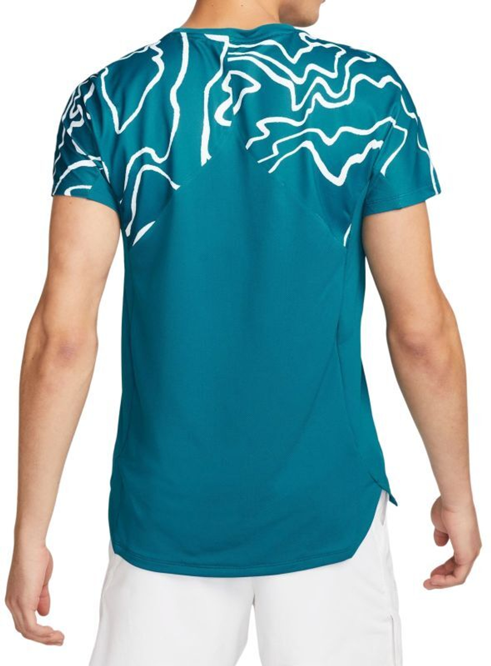 Мужская теннисная футболка Nike Court Dri-Fit Slam Tennis Top - green abyss/white