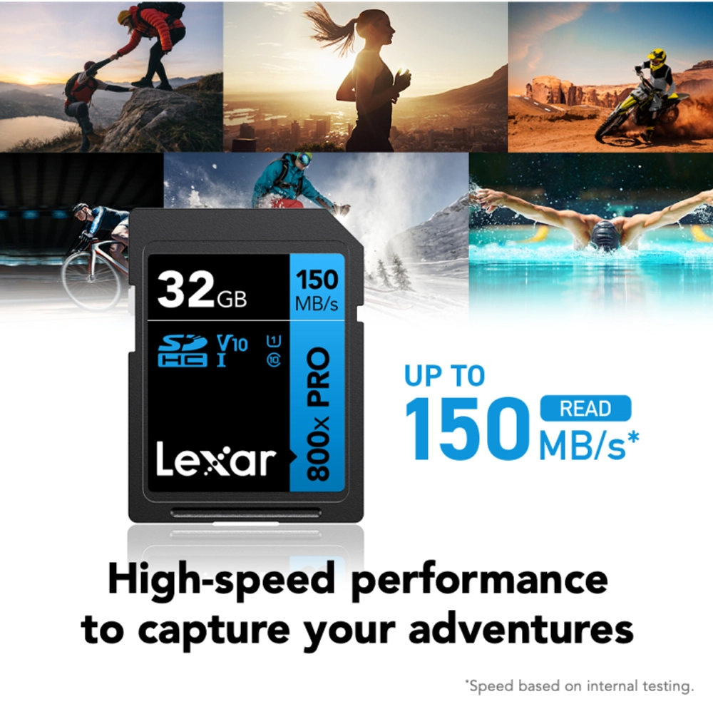 Карта памяти Lexar High-Performance 800x Blue PRO SDHC 32GB UHS-I U1 V10, R/W 150/45 МБ/с