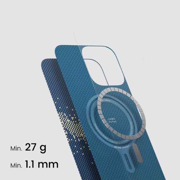 Чехол Pitaka Tactile Woven (Lumintex Edition) для iPhone 16 Pro, Милки Уэй | Milky Way Galaxy