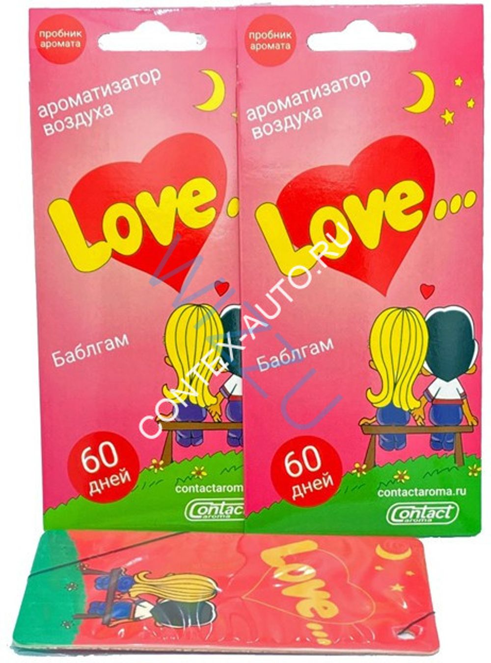 Картонный Ароматизатор Баблгам Love
