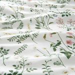 Комплект постельного белья IKEA TIMJANSMOTT (ТИМЬЯНСМОТТ), Односпальный, Белый с рисунком, 150x200, 50x80 см
