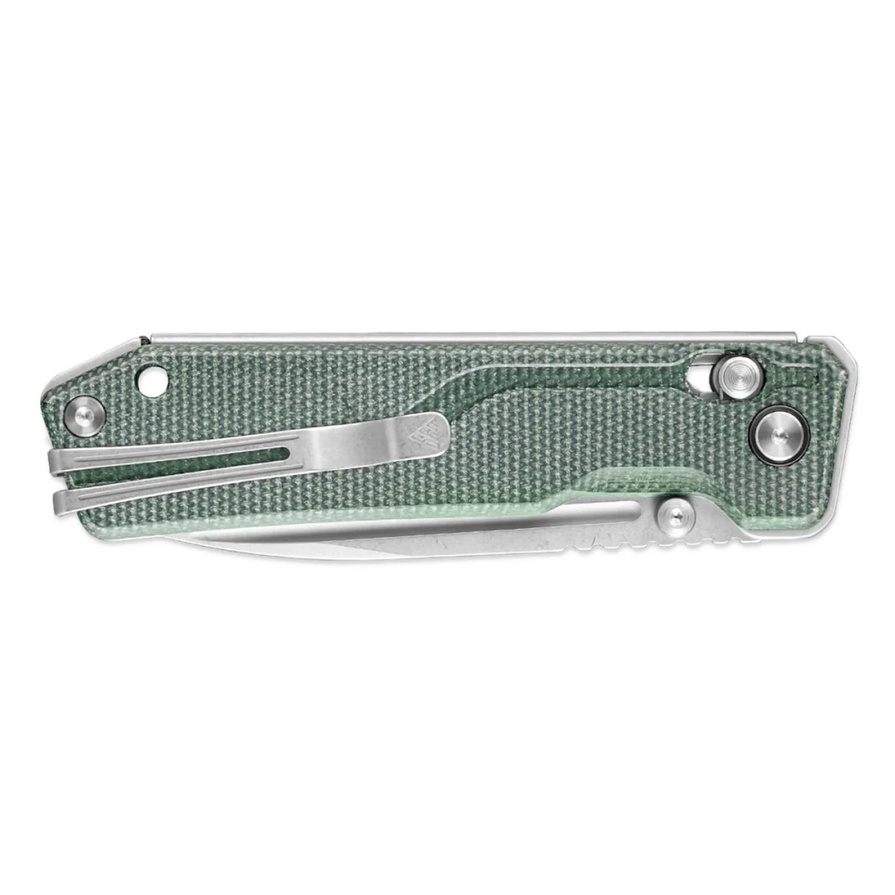 Нож складной SRM 7228B-MG Rubik Large Stonewash (14C28N, Green Micarta)