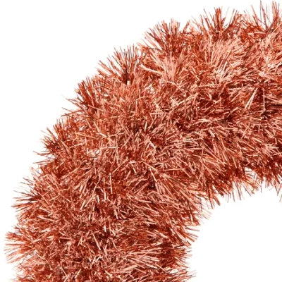 Венок декоративный TINSEL «Яркие переливы» 38 см, Медный