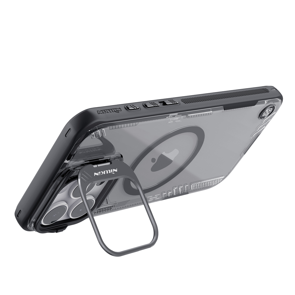 Чехол тонированный прозрачный с поддержкой MagSafe на iPhone 16 Pro, серия Iceblade Prop Magnetic (версия с открытой камерой) от Nillkin