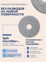 Насадка для умной швабры круглая 23,5 см из микрофибры