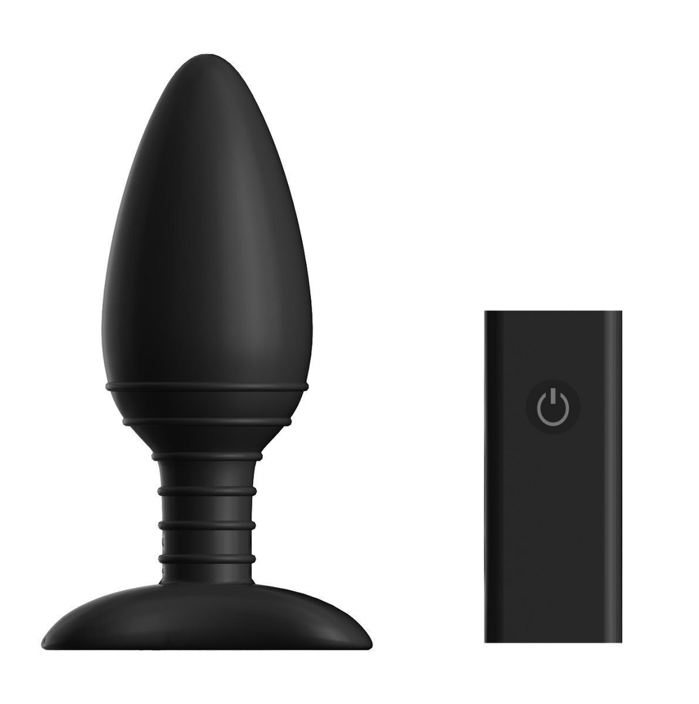 Чёрная вибровтулка NEXUS ACE LARGE с дистанционным управлением - 14 см. (Цвет: черный)