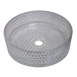 Раковина накладная AVS Диаманд 36x36 горный хрусталь 813-0212-d36GL01-IR
