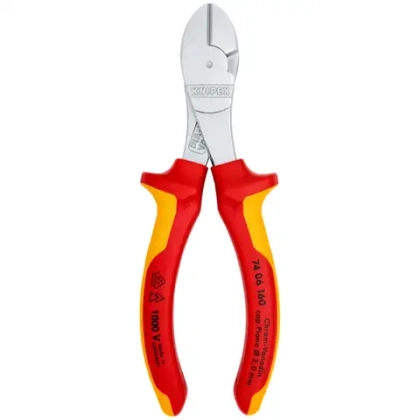Кусачки боковые диэлектрические, силовые, 160 мм до 1000 В Knipex 74 06 160