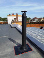 Дымоход через крышу Черного цвета ECOFLUE нерж 1 мм. AISI 409 базальт BLACK