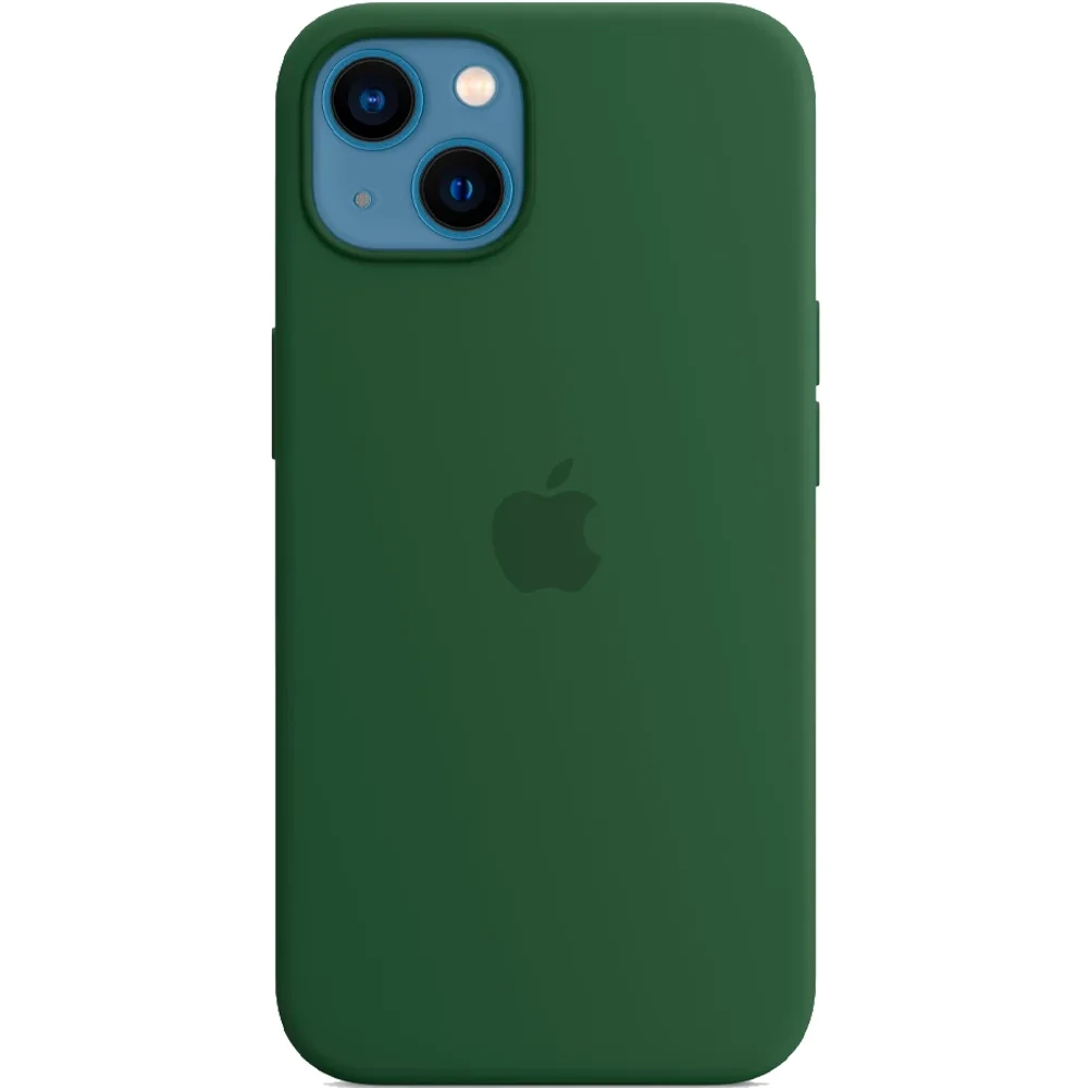 Силиконовый чехол с поддержкой MagSafe Apple Silicone Case для iPhone 13, Clover (Зеленый клевер)