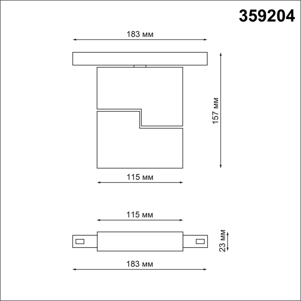 359204 SHINO NT23 171 белый Трековый светильник для низков. шинопровода IP20 LED 3000К 10W 48V 800Лм FLUM