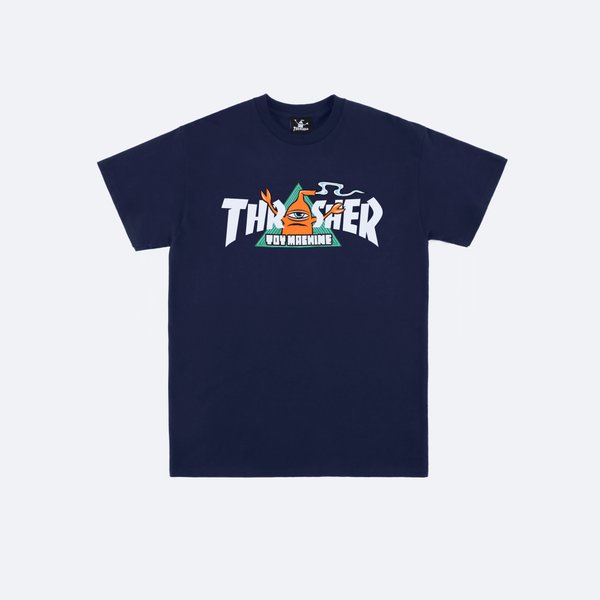 Футболка Thrasher x Toy Machine Vortex T-Shirt (navy) артикул: - купить в магазине Дайс