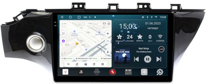 Магнитола для KIA Rio 4, Rio X-Line 2017-2020 (рамка под 10" с кнопкой) - RedPower 206 Android 10, Быстрая, QLED+2K, CarPlay, SIM-слот