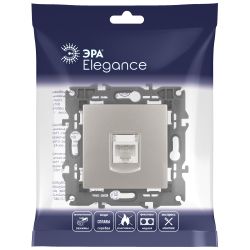 Розетка ЭРА Elegance 14-3107-16 RJ45, титан | Эра Elegance