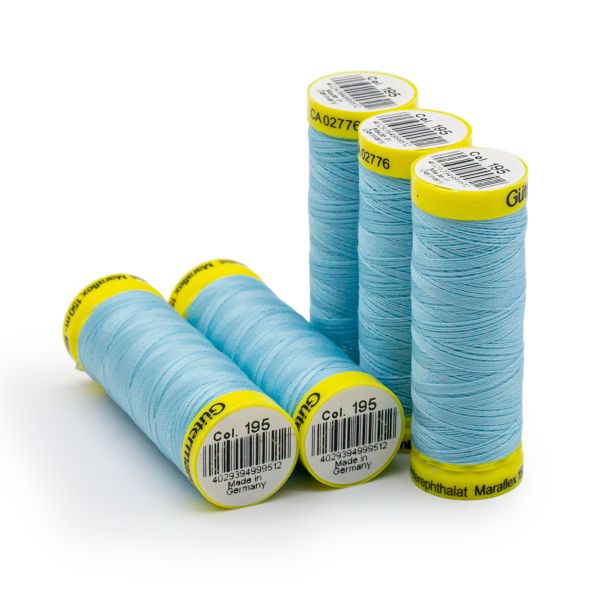 Нитки для трикотажа Gutermann Maraflex 120 (150 метров), 5 кат. | 195 голубой лед