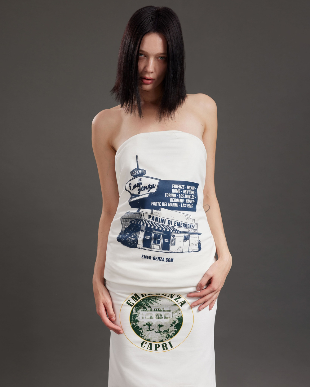 PANINI CROPPED T-SHIRT OVERSIZED