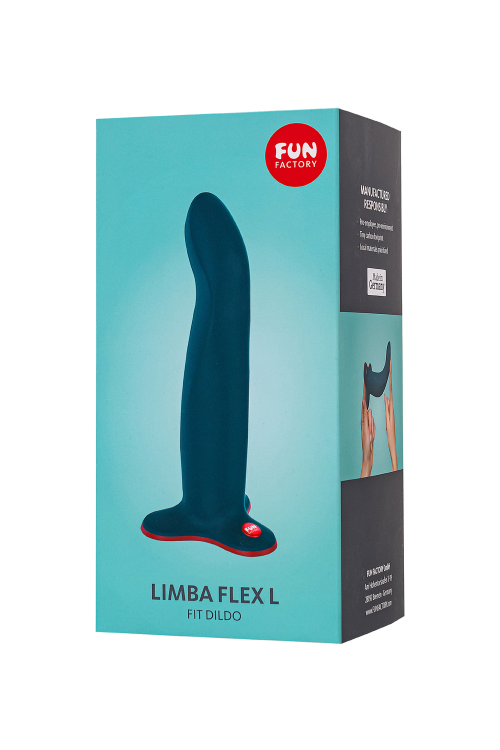 Фаллоимитатор Fun Factory  LIMBA FLEX L, силикон, синий