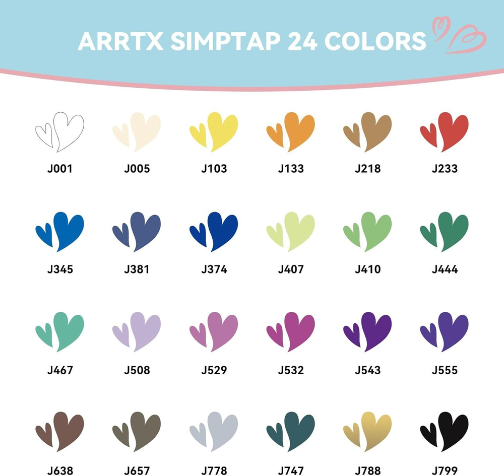 Arrtx акриловые маркеры, 24 шт