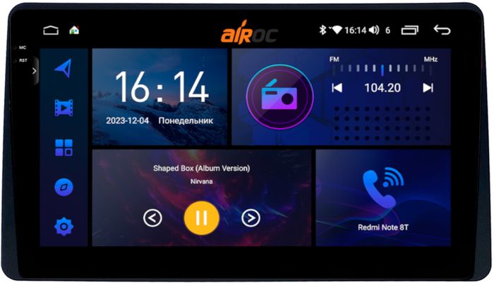 Магнитола для Renault Arkana 2019+, Duster 2020+ - AIROC 2K RI-3008 Android 12, Быстрая, QLed+2K, CarPlay, SIM-слот