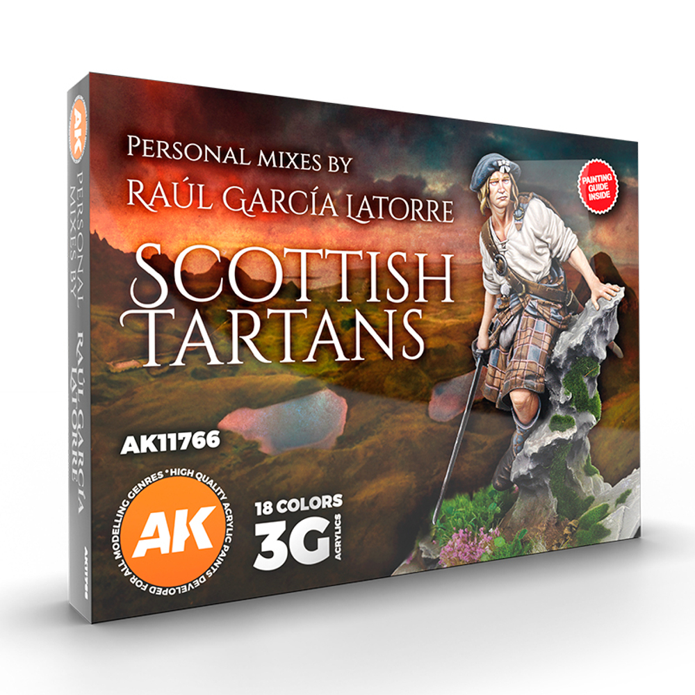 Набор красок AK interactive Signature Set - Raul Garcia Latorre - Scottish Tartans paint set