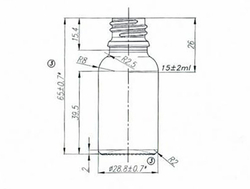 Флакон стекло 15 мл (18) коричневый