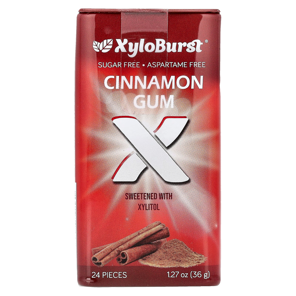 Xyloburst, ксилитоловая камедь, со вкусом корицы, 24 шт., 36 г (1,27 унции)
