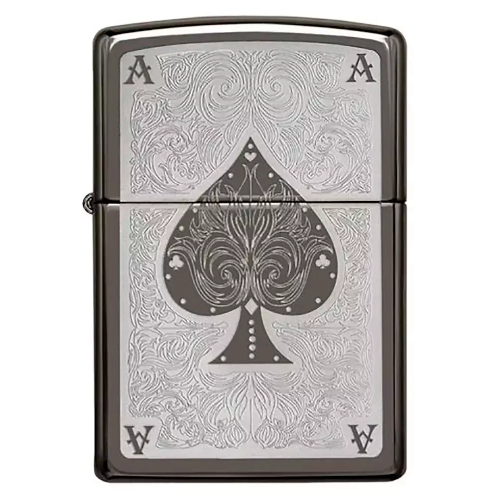 Зажигалка Zippo 28323 Ace Filigree, Black Ice