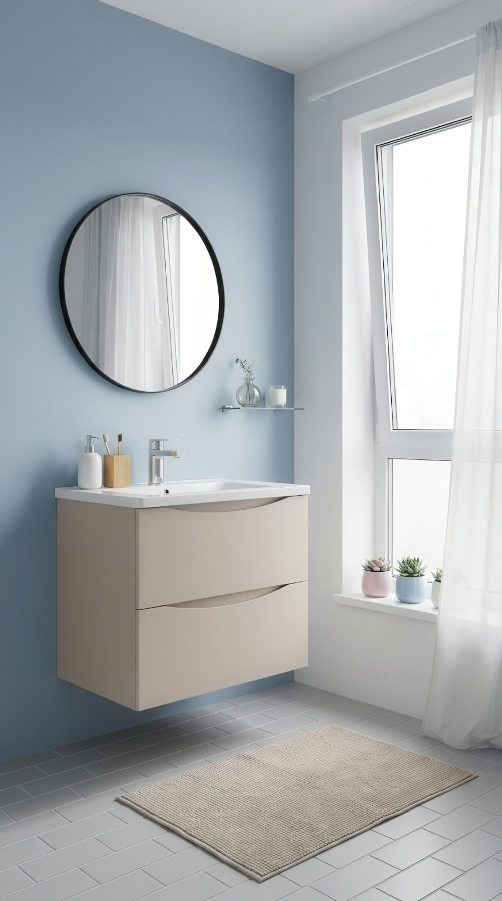 Тумба подвесная Rein Toscana Cashmere 60, 2 ящика под умывальник TOS-W60-CS