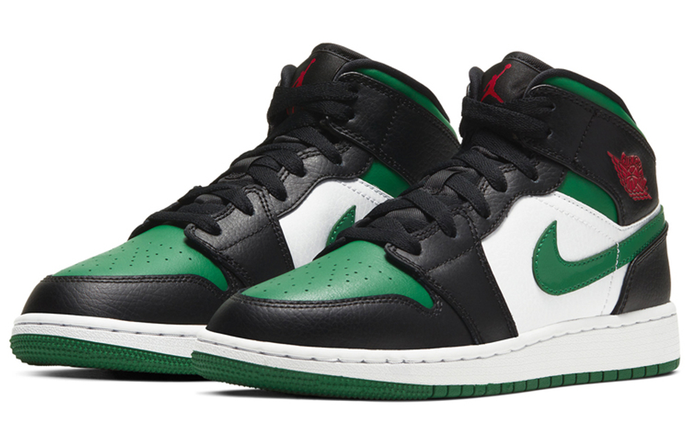 Jordan 1 Mid Green Toe GS