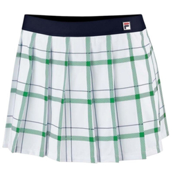 Теннисная юбка Fila Liv - white/court green check