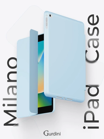 Чехол книжка для iPad 7/8/9 (10,2")/ Pro (10,5") Gurdini Milano Series Cloud Blue