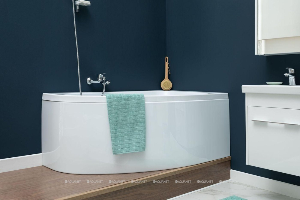 Акриловая ванна Aquanet (Акванет) Mia 140x80 R с каркасом