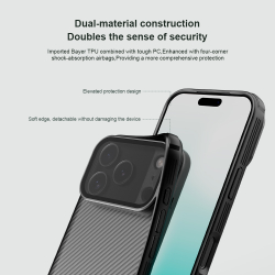 Чехол тонированный на смартфона iPhone 17 Pro, серия CamShield Prop (версия с прозрачной крышкой объектива) от Nillkin