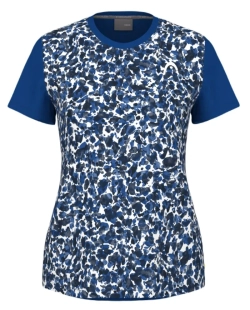 Женская теннисная футболка Head Tie-Break II - print vision white/royal