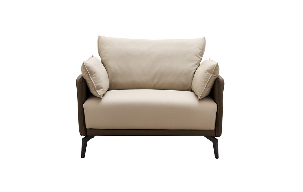 Кресло ELEGANTE NAPPA SF015 бежевый/коричневый #6615