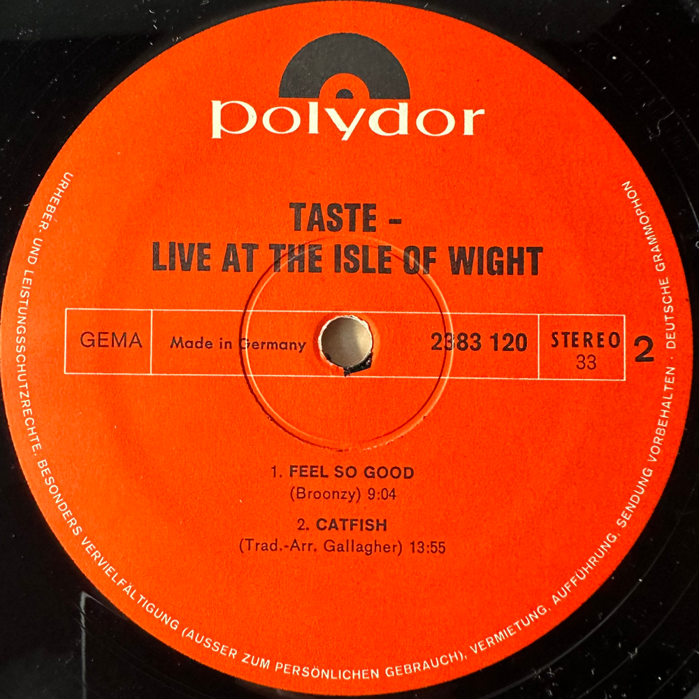 Taste ‎– Live At The Isle Of Wight (Германия 1972г.)