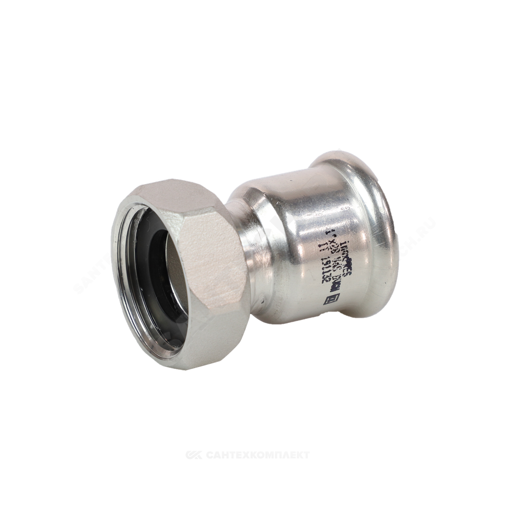 Муфта сталь нерж AISI 316L Дн 35х1 1/2" Ру16 пресс/нак/гайка Inoxpres RM 183035002