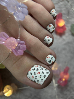 Пленка для педикюра Crazy Manic flying hearts p