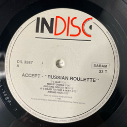 Винтажная виниловая пластинка LP Accept Russian Roulette (Бельгия 1986)