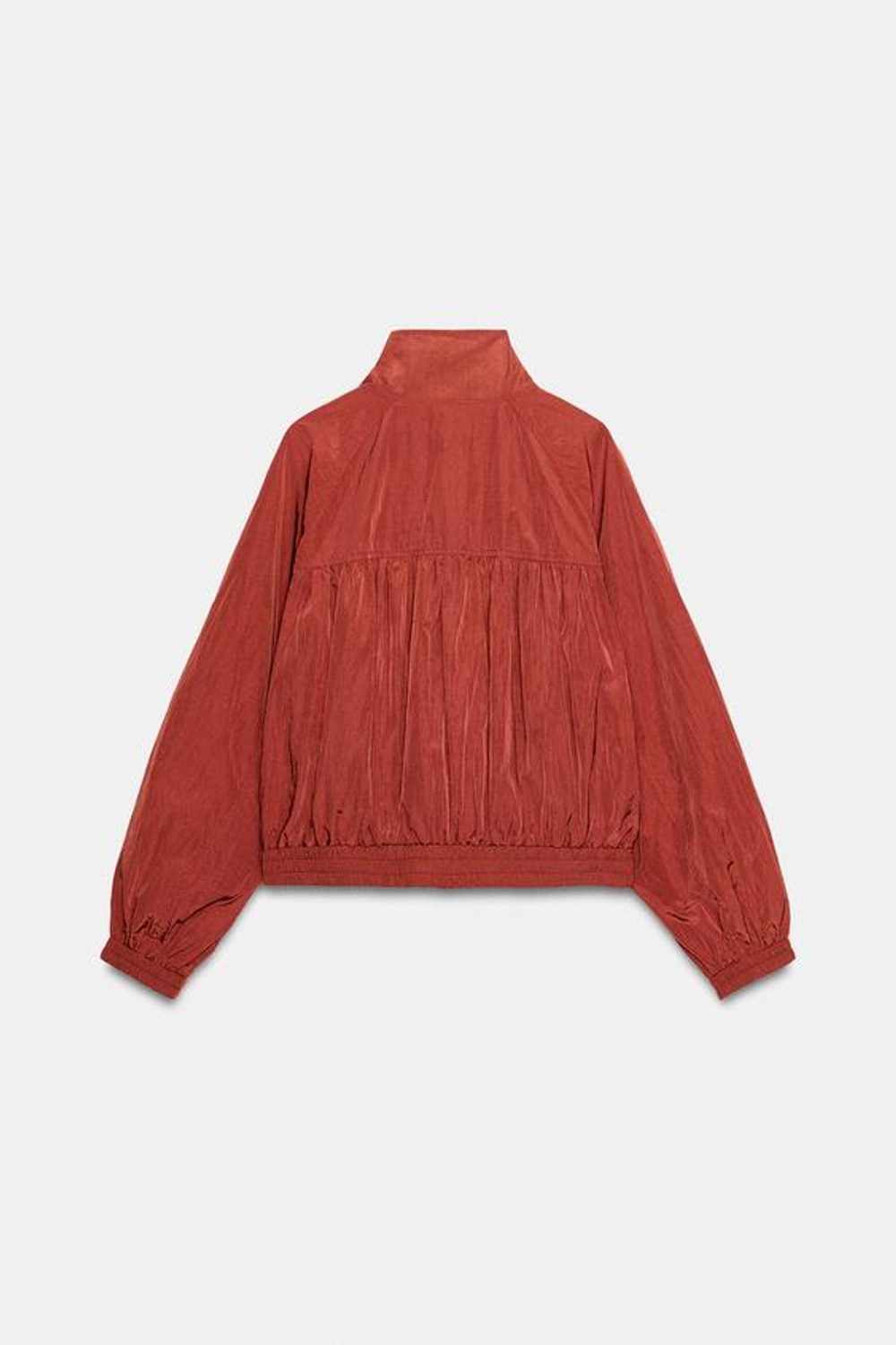 ZARA БОМБЕР С ВЫСОКИМ ВОРОТНИКОМ, ЧЕРЕПИЧНЫЙ
