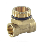 Тройник коллекторный латунь 1"х1/2"х1/2" Апогей 340001