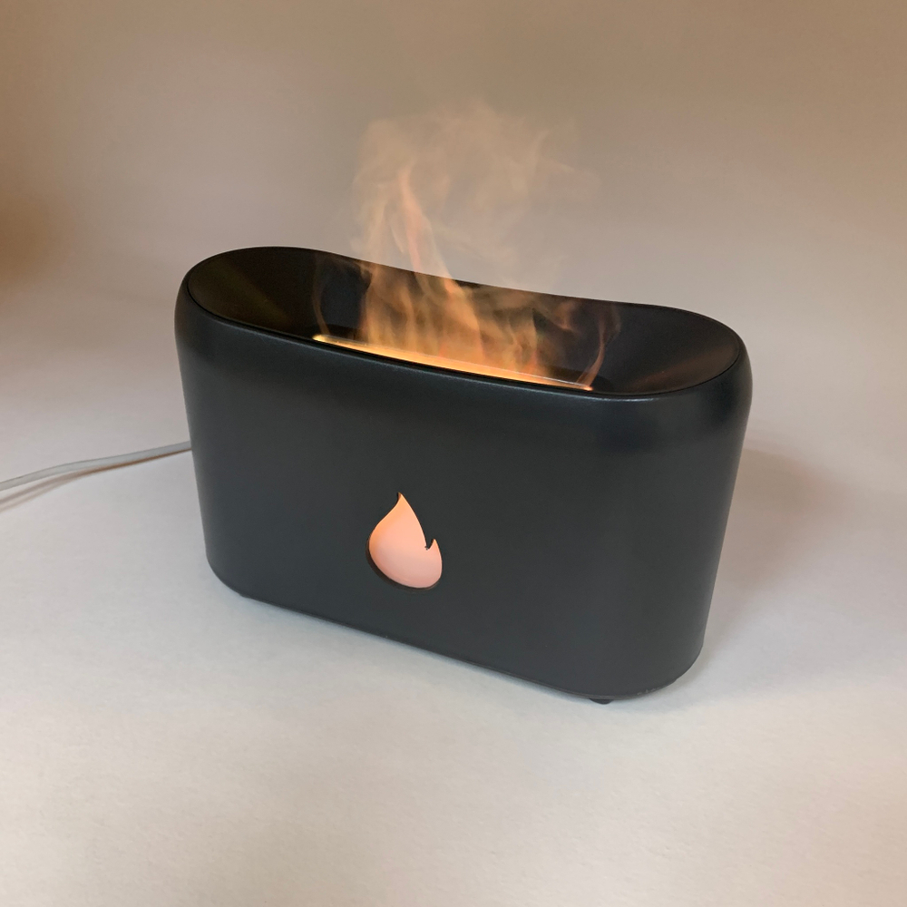 Аромадиффузор ультразвуковой Flame Black с эффектом пламени