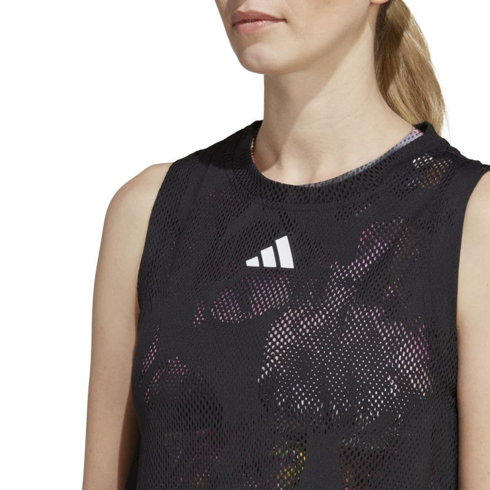 Женская Платье теннисное Adidas Melbourne Tennis Dress - black/разноцветный
