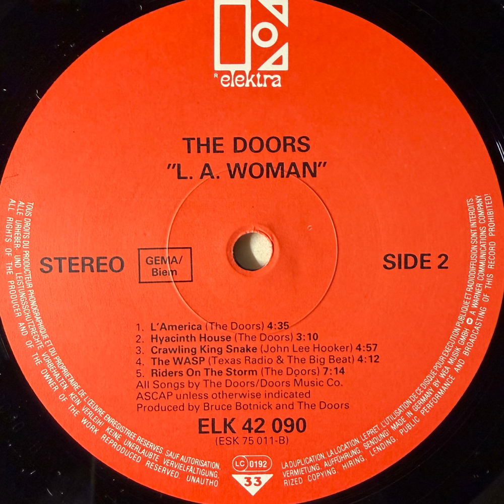 Doors ‎– L.A. Woman (Германия 1984г.)