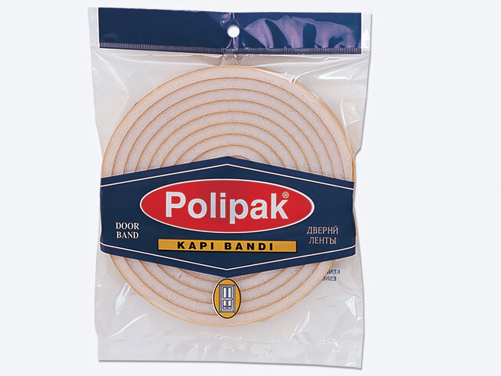Уплотнитель дверной 0,8*2,2*306 см "POLIPAK", на клеевой основе